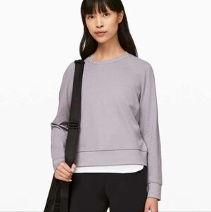 Lululemon Every Moment Crew Sweatshirt Lavender Grey Long Sleeves 6